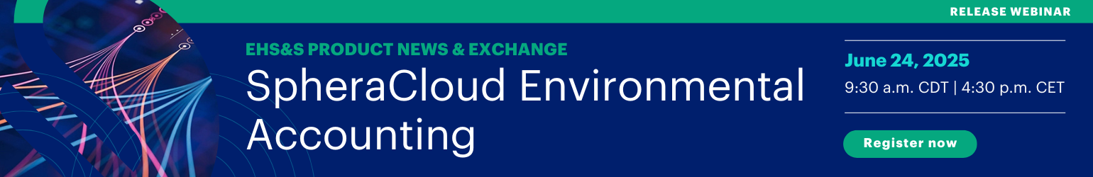 Release webinar | SpheraCloud Environmental Accounting 